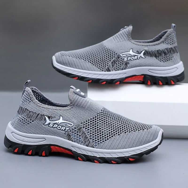Letnie sneakersy męskie – sportowe buty męskie z siateczki, oddychające buty sportowe z płótna, lekkie sneakersy, tanie buty, wyprzedaż
