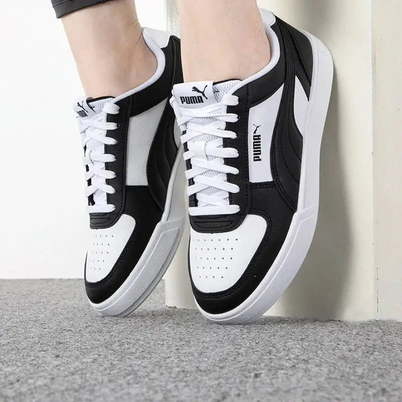 Nouvelles chaussures décontractées unisexes PUMA 2026, noir et blanc, 380810-45, semelle extérieure en caoutchouc, baskets en cuir synthétique