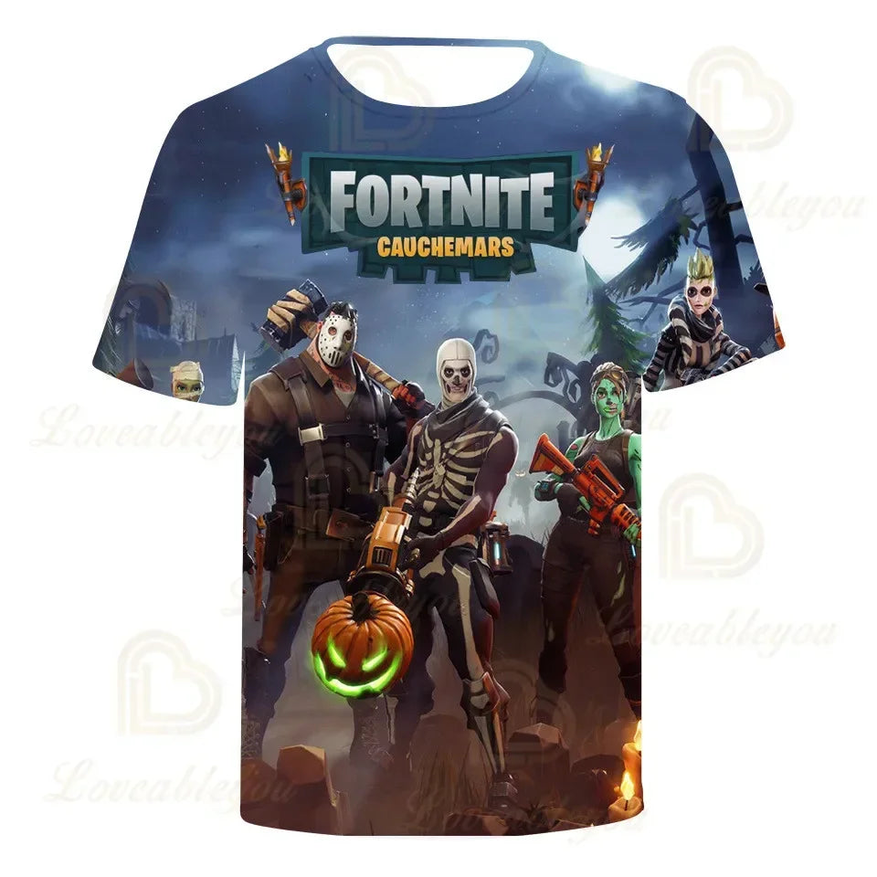 T-shirt 3D Red Jade Fortnite Anime Battle Royale per uomo, donna e bambini - T-shirt Pelly, regalo di compleanno per ragazze e ragazzi
