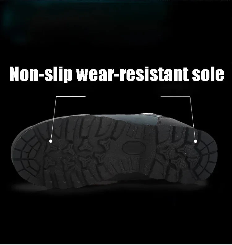 Lynjacye Mid Cut 2025 New Waterproof Hiking Boots Training Shoes Men Sports Shoes Outdoor Non-Slip Woodland Hunting Work Shoes