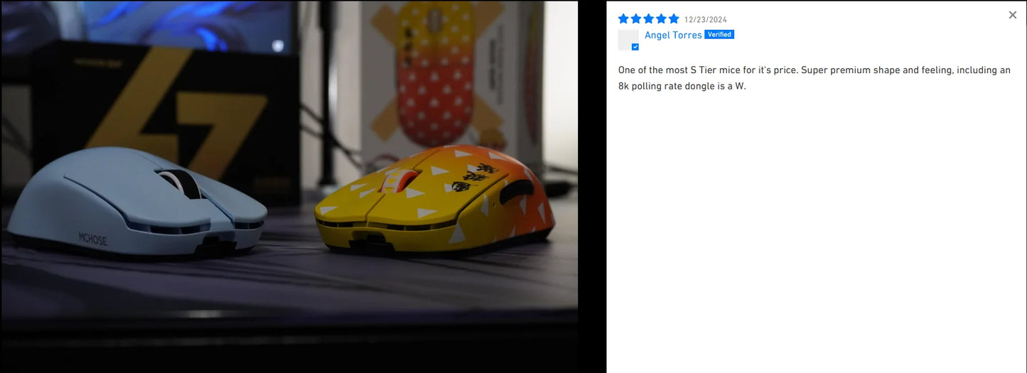 MCHOSE L7 Wireless Gaming Mouse L7 Ultra PAW3395 26K Sensor Dual 8K Polling 39g Ultra-Lightweight2.4GHz RF/BT/Wired Tri-Mode