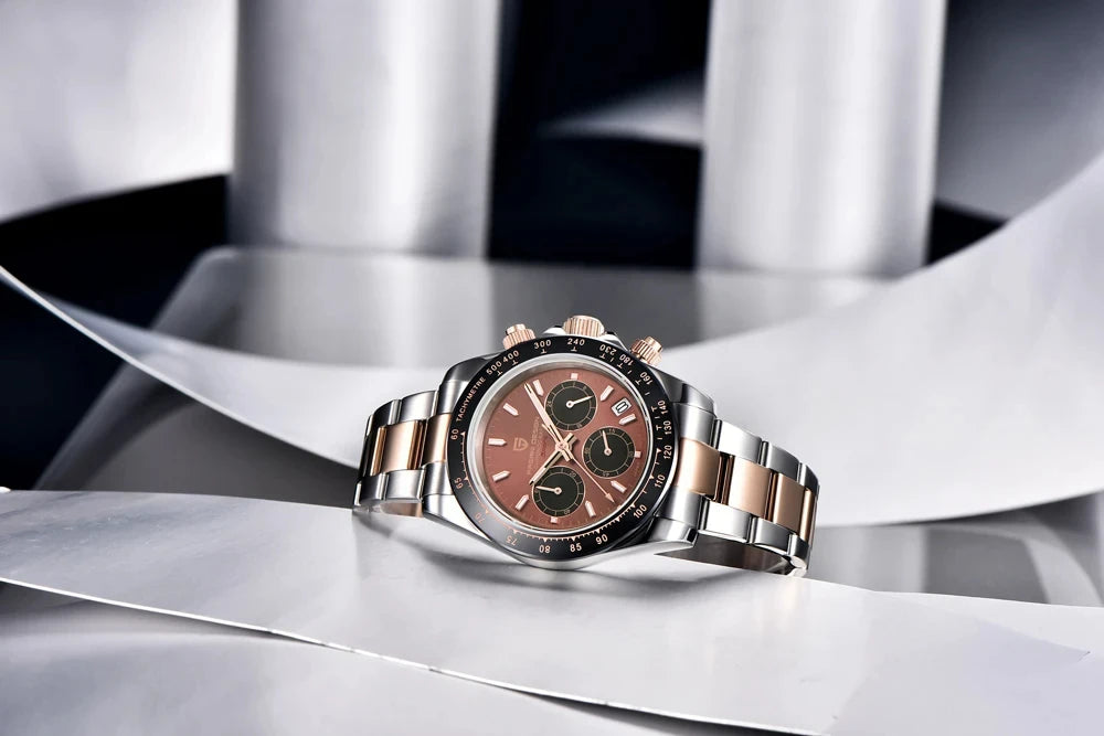 Reloj cronógrafo para hombre PAGANI DESIGN: reloj de pulsera de cuarzo de lujo, luminiscente y resistente al agua.