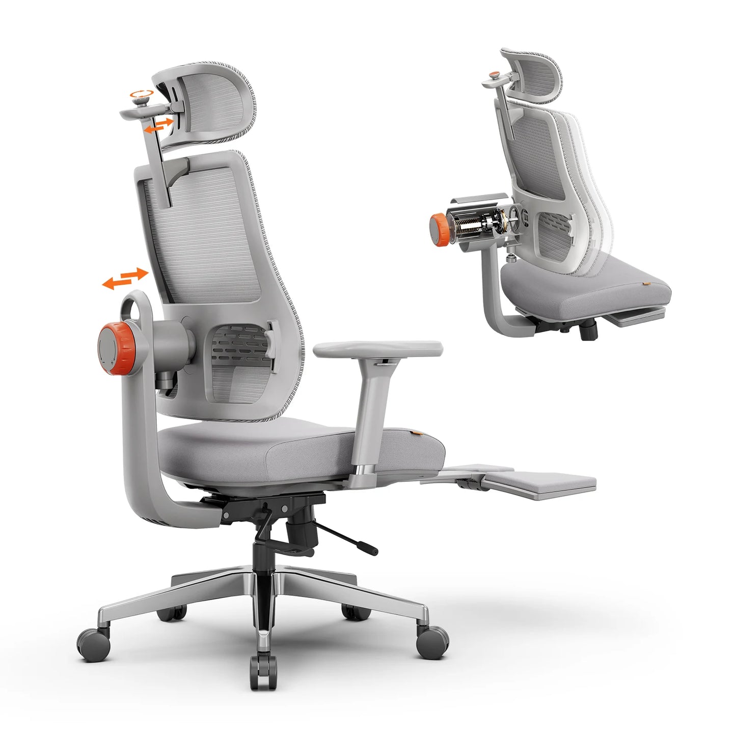 NEWTRAL MAGICH-BPRO Ergonomic Chair with Footrest,Auto-Following Backrest Headrest Office Chair,Adaptive Lower Back Support