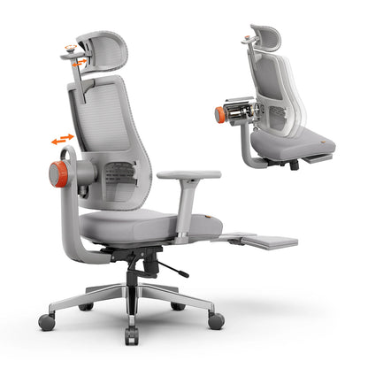 NEWTRAL MAGICH-BPRO Ergonomic Chair with Footrest,Auto-Following Backrest Headrest Office Chair,Adaptive Lower Back Support