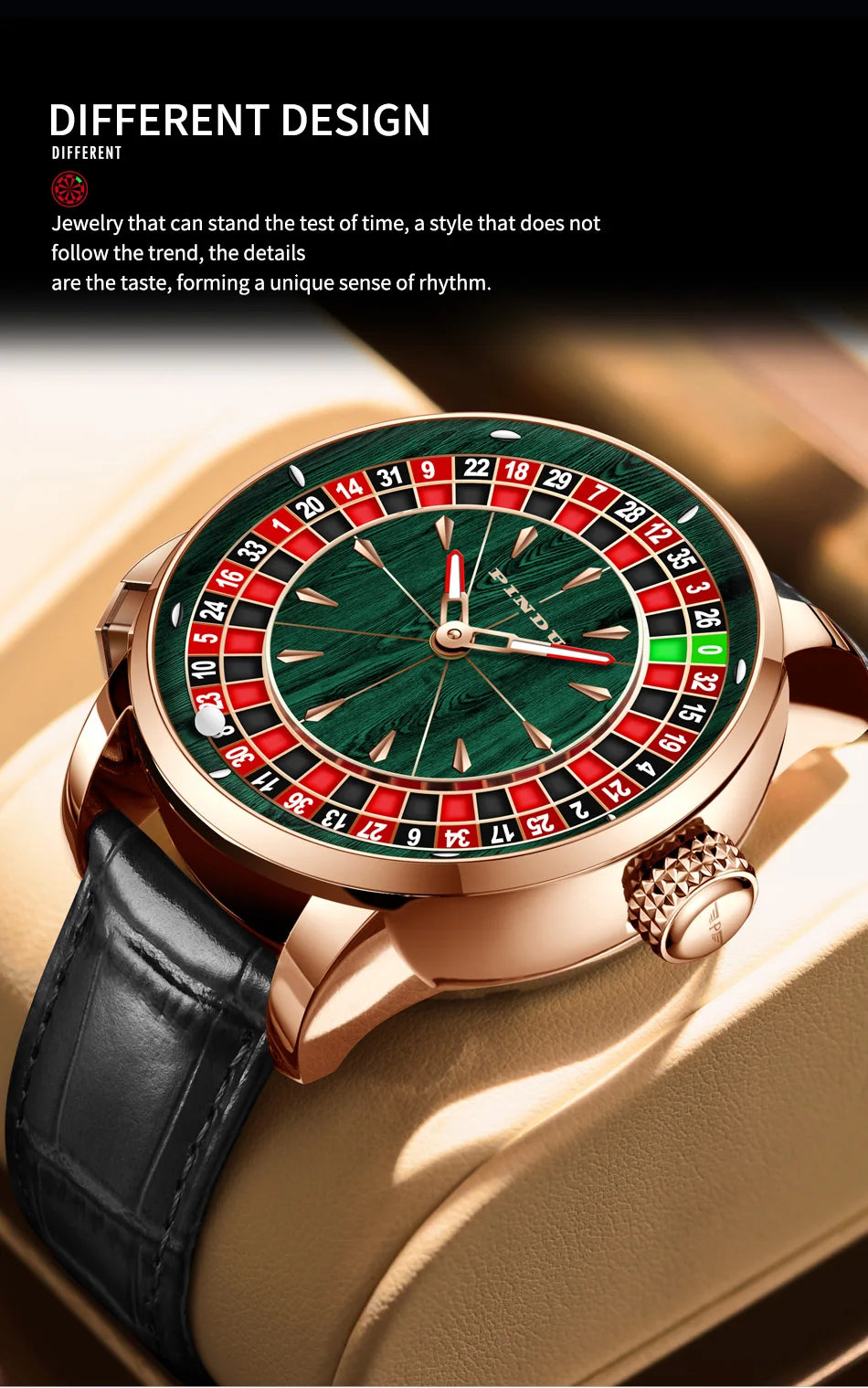 2025 NEW PINDU design Rotating dial Mechanical Watch Men Japan NH35 Movement Sapphire Waterproof TOP-luxurious Automatic watch