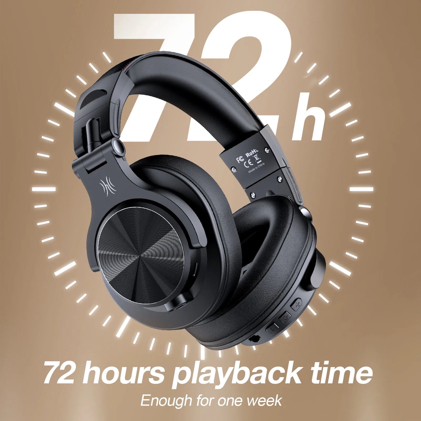 Oneodio Fusion A70 Wired + Wireless Bluetooth 5.2 Headphones For Phone With Mic Over Ear Studio DJ Headphone Recording Headset