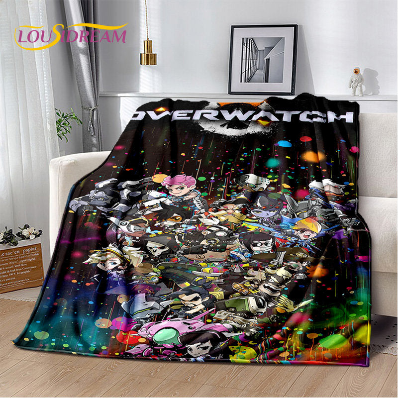 Overwatch Game Gamer DVA  Reaper Soft Plush Blanket,Flannel Blanket Throw Blanket for Living Room Bedroom Bed Sofa Picnic Kid 3D