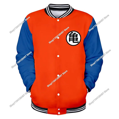 Uniforme da baseball streetwear Dragon Ball per uomo e donna, costume Son Goku per adulti, giacca primaverile e autunnale, cardigan, felpa, idea regalo
