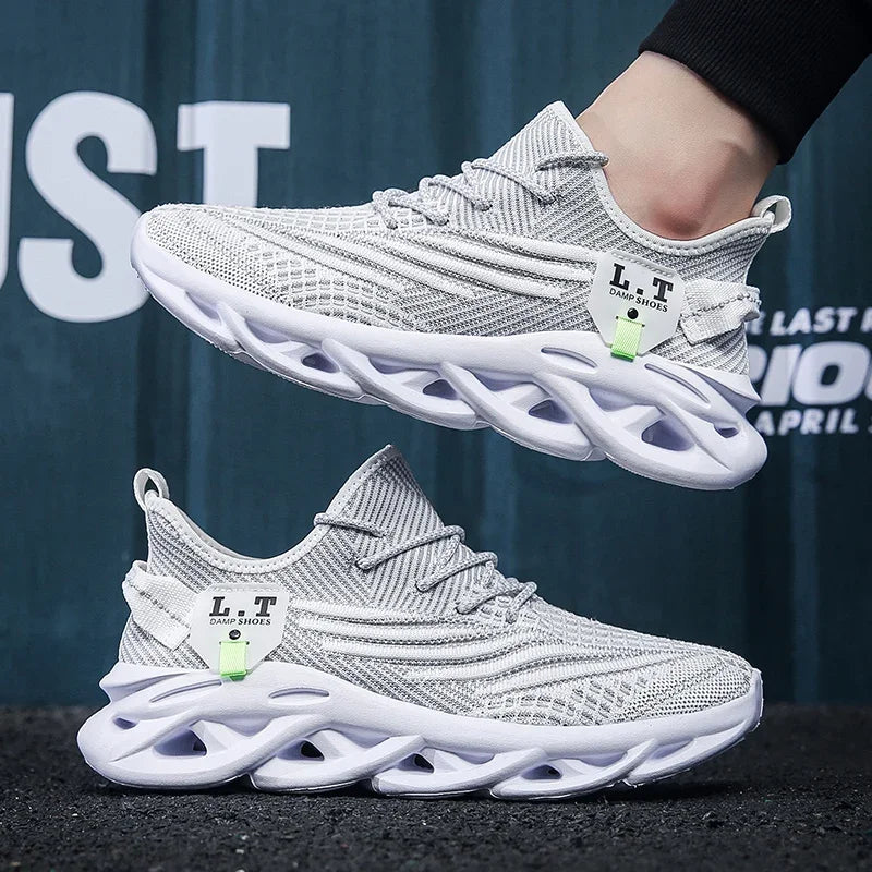 YRZL Herren-Sportschuhe zum Laufen, schwarze Jogging-Schuhe, lässige Outdoor-Sneaker aus atmungsaktivem Mesh, Damen, leicht, stoßdämpfend, schwarze Tennisschuhe