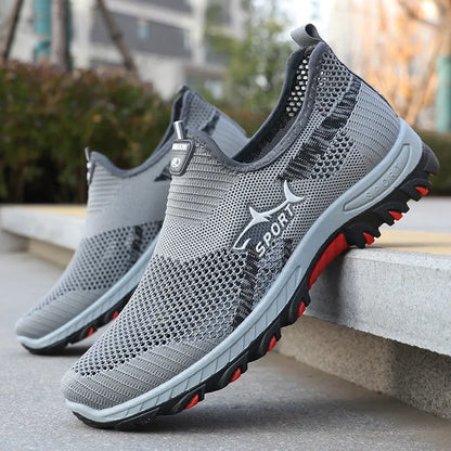 Letnie sneakersy męskie – sportowe buty męskie z siateczki, oddychające buty sportowe z płótna, lekkie sneakersy, tanie buty, wyprzedaż
