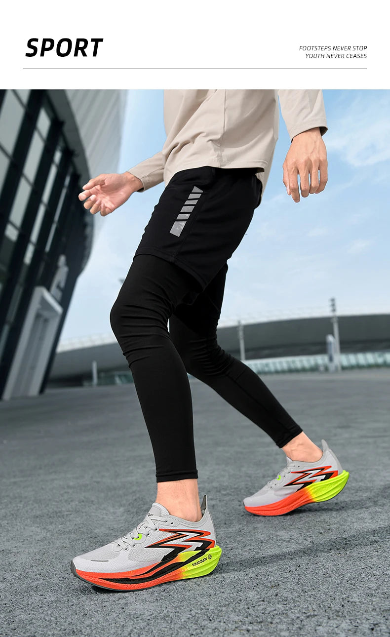 NEW Running Shoes Carbon Board Marathon Men Sports Breathable Lightweight Women's Comfortable Athletic Nonskid Sneakers Casual