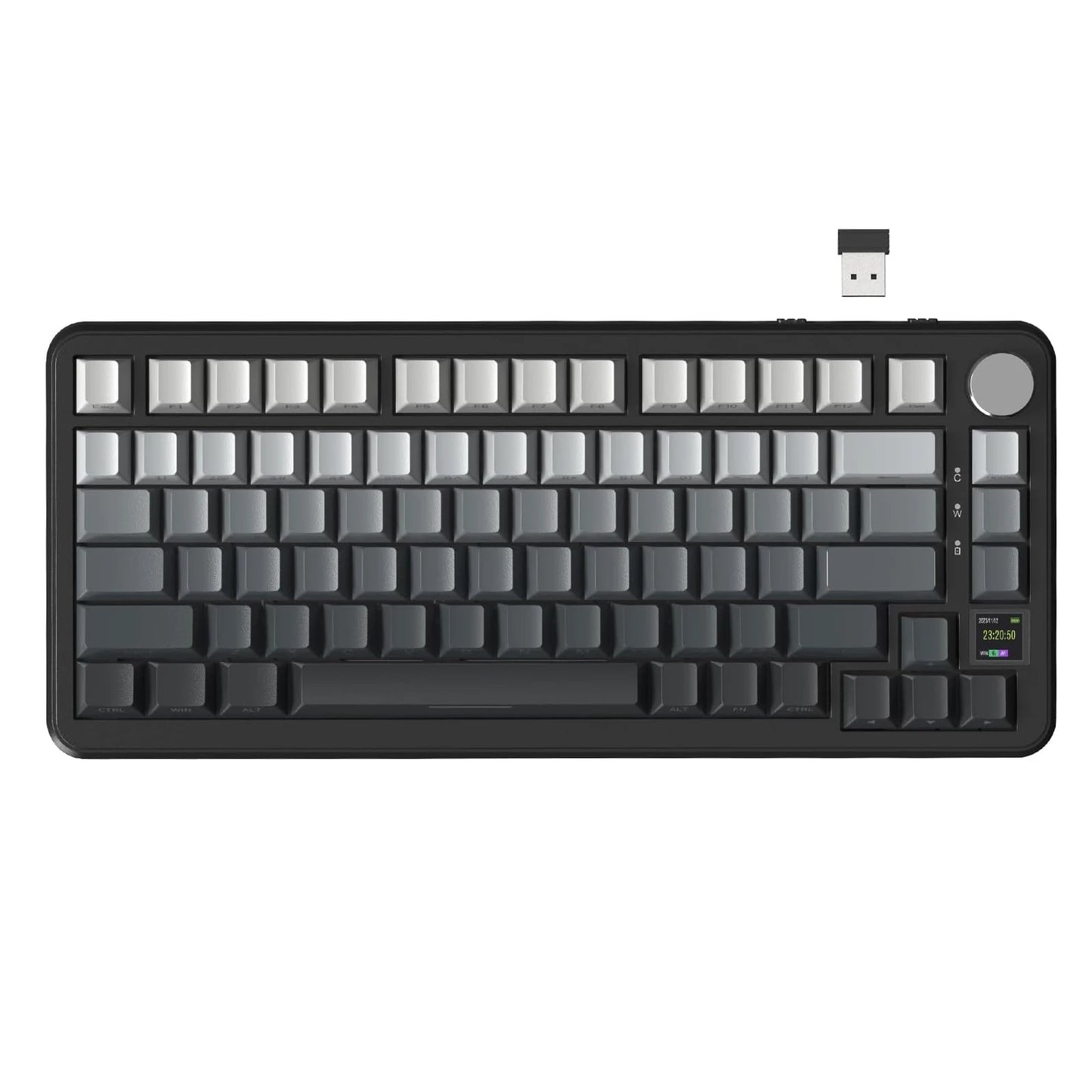 ATTACK SHARK M86 Wireless Mechanical Gaming Keyboard, 75% Gasket Hot Swappable RGB Custom Keyboard, Side Printed PBT Keycaps