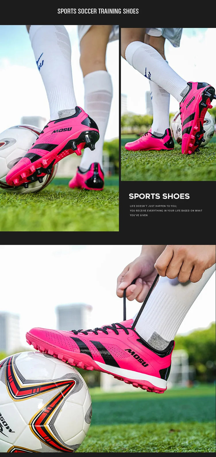 New Men's And Women's Football Shoes, Indoor And Outdoor Sports Shoes With Long Nails And Broken Nails For Football Training Mat