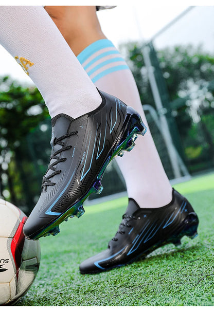 Chaussures de football pour hommes, baskets confortables, chaussures de football de haute qualité avec crampons longs pour garçons - Conception durable et résistante à l'usure