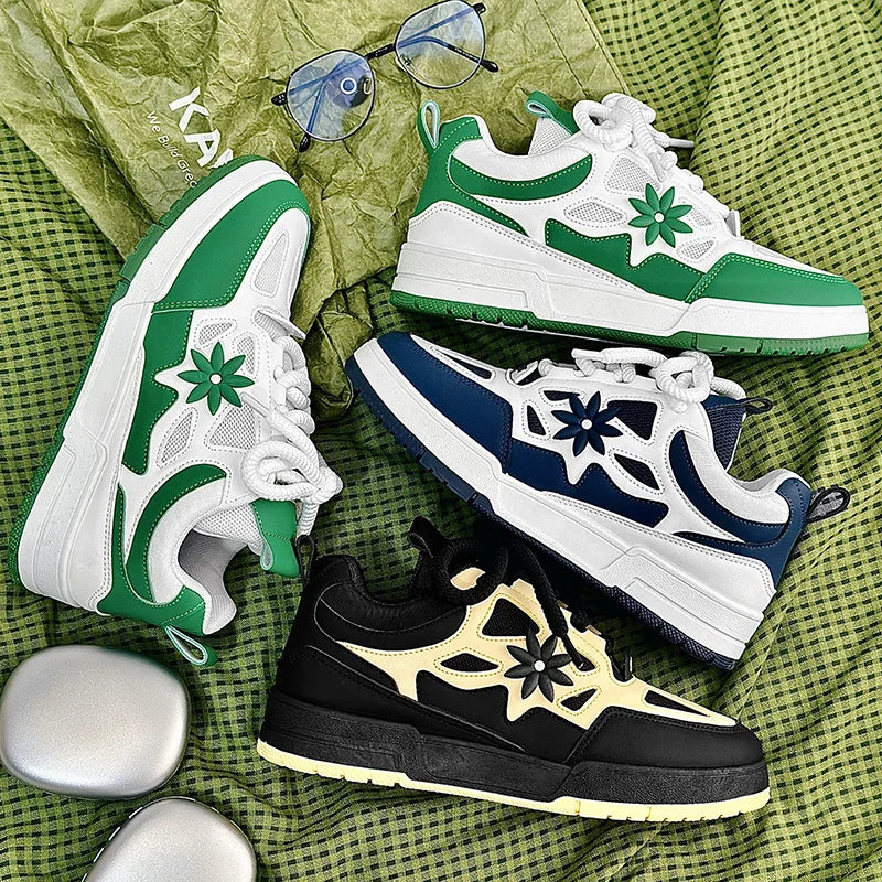 Zapatillas de moda para hombre, estilo urbano y skate, de marca de lujo, para entrenamiento, con malla transpirable, calzado casual masculino