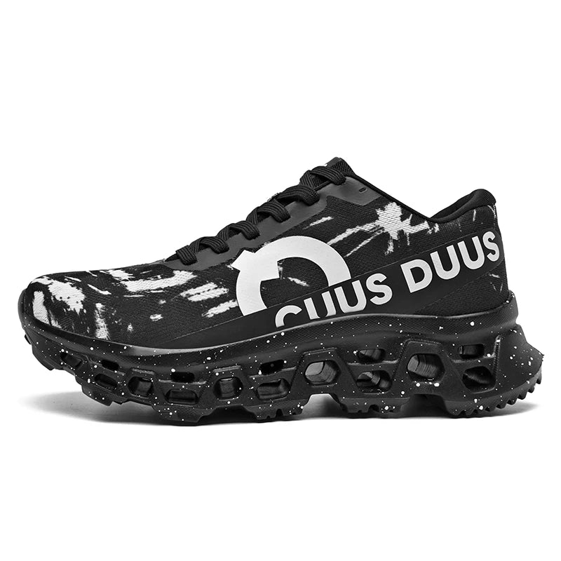Men Sports Shoes Shock-absorbing Jogging Anti Slip Breathable Mesh Soft Soled Running Shoes Outdoor Fitness Lace Up Sports Shoes