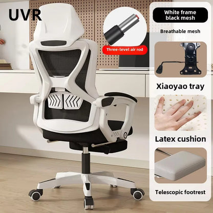 UVR Reclining Computer Chair Home Backrest Chair Office Worker Chair  Comfortable Long Sitting Gaming Chair Conference Seating