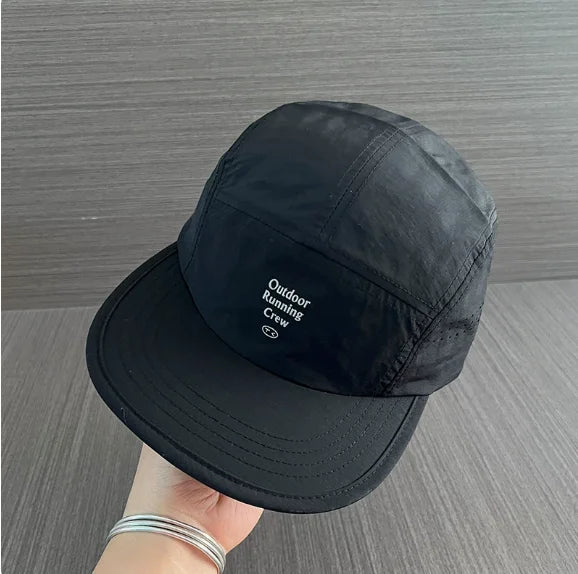 2026 New 5 Panel Running Cap Men Women Lightweight Quick Dry Nylon Hat Outdoor Sports Breathable Flat Brim Baseball Cap