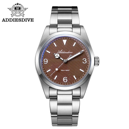 Reloj para hombre ADDIESDIVE – Caja de acero inoxidable 316L, resistencia al agua de 10 bares, esfera luminiscente, modelo AD2096 – Reloj de cuarzo de lujo