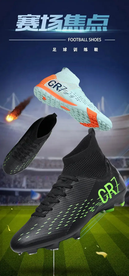 TF Long Stud Training Football Cleats Wear Resistant Breathable Firm Ground Outdoor Match Training Sports Footwear