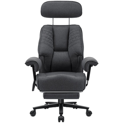 Executive Office Chair with Foot Rest and Waist Lumber Support, Ergonomic Gaming Chair with Adjustable Height Headrest for Home