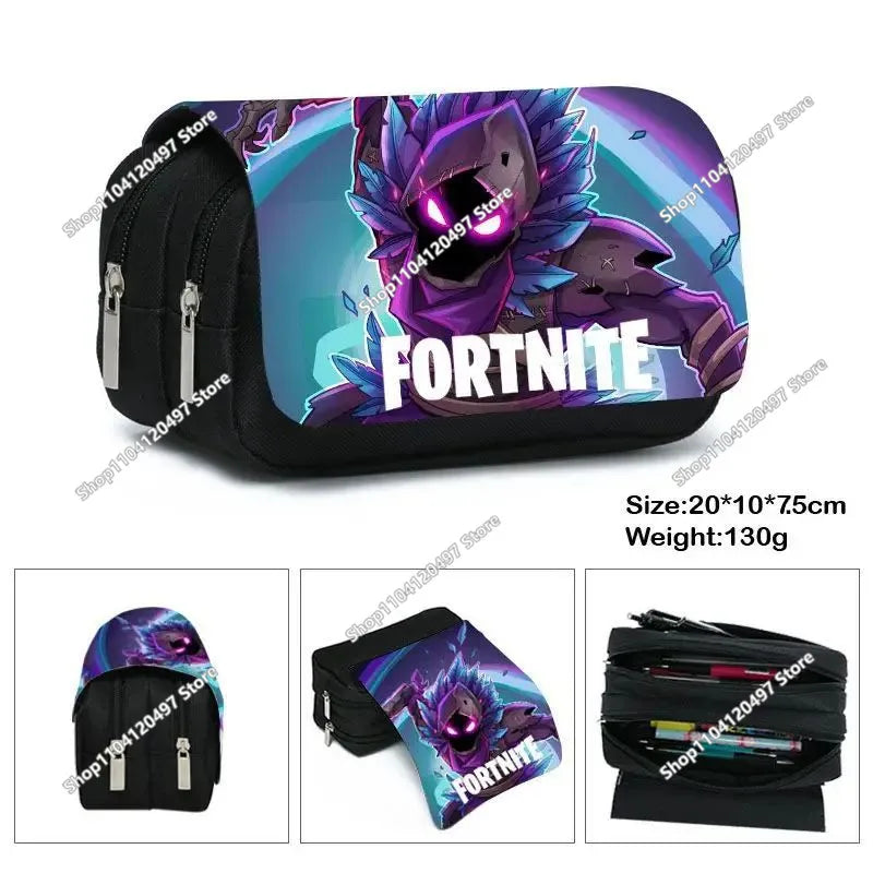 Astuccio Fortnite per studenti, grande capacità, astuccio portapenne per bambini, giocattoli, borsa portapenne, materiale scolastico, custodia per cancelleria, regali gaming per ragazzi
