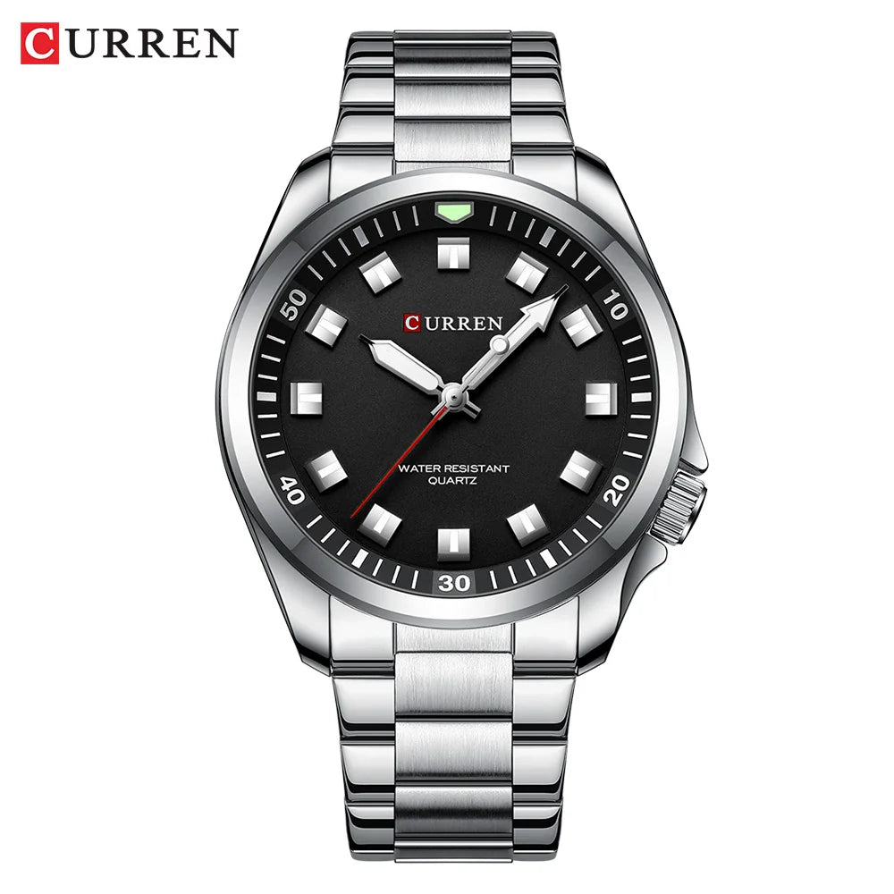 CURREN Fashion Men Watch Top Brand Luxury Waterproof Sport Mens Watches Stainless steel Automatic Date Military Wristwatch