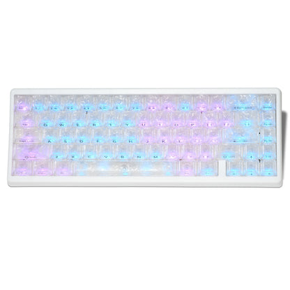 XVX M67 JadeStone Mechanical Keyboard With IMD-Tech Keycaps Hot Swappable Gasket Tri-Mode Custom RGB Wireless Keyboard 65%