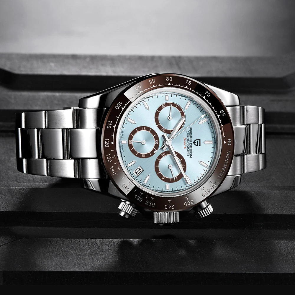 Reloj cronógrafo para hombre PAGANI DESIGN: reloj de pulsera de cuarzo de lujo, luminiscente y resistente al agua.