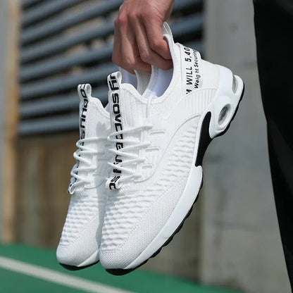 Men Thick Soled Sports Shoes with Fashionable Design Breathable Comfortable Shoes Outdoor Hiking Shoes Zapatillas Hombre De Segu