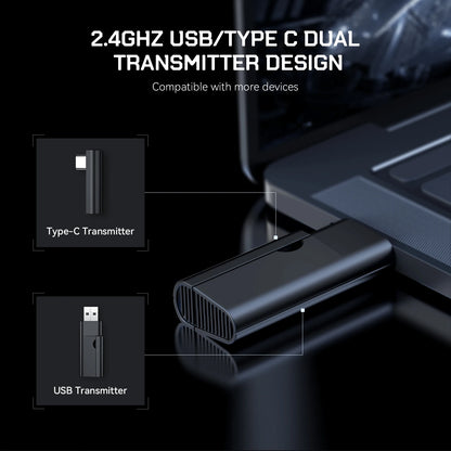 EKSA G19BT 2.4GHz Wireless Gaming Headphones Ultra-light Bluetooth 5.4 Headset Gamer with Microphone for PC/PS5/Xbox