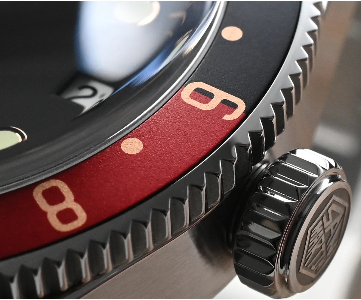 San Martin 39mm NH34 GMT Men Luxury Watch Bidirectional Aluminum Bezel Automatic Mechanical Sapphire 100M Waterproof  SN0109