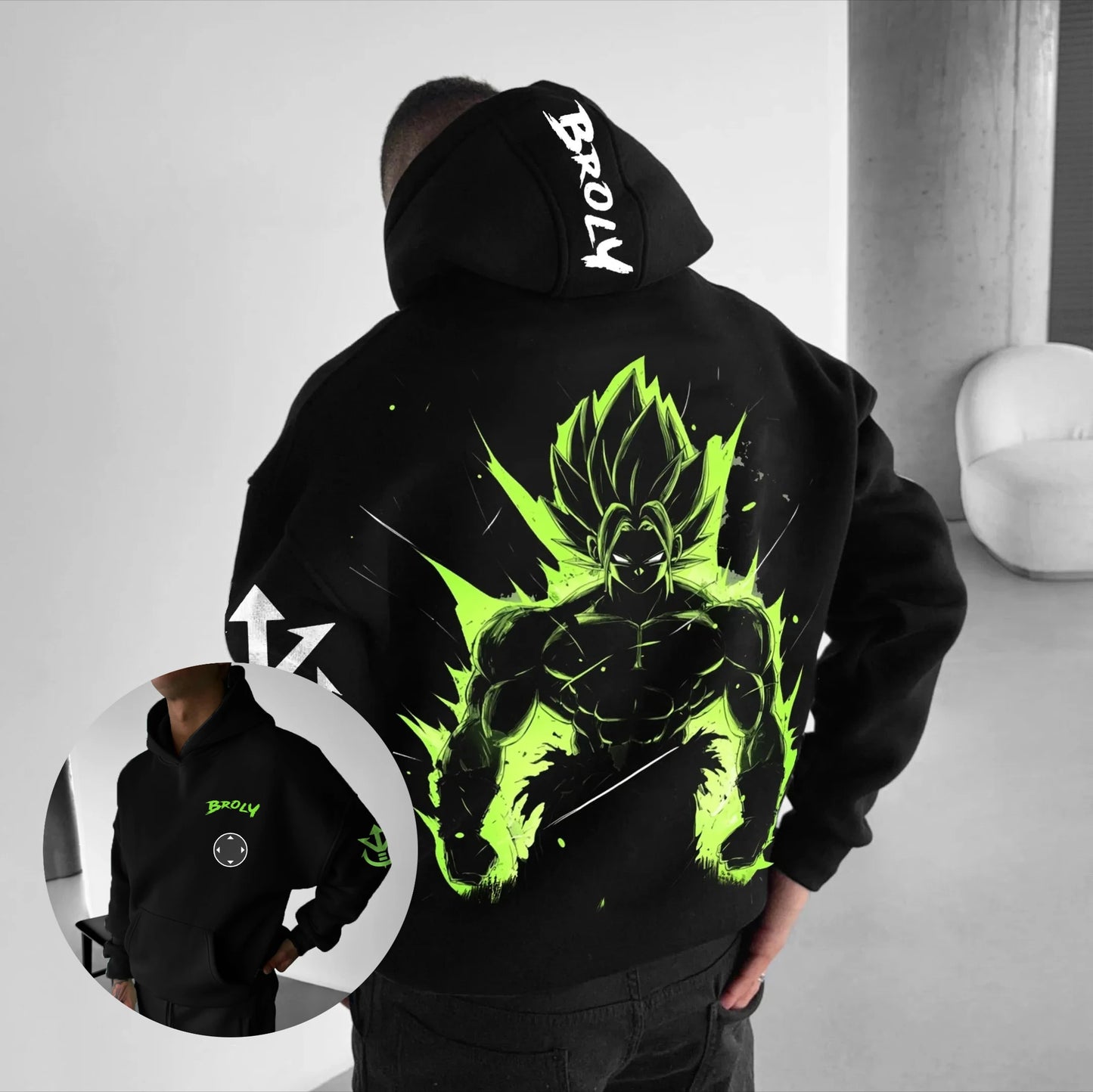 2026 jesensko-zimska retro gym hoodie majica s kapuljačom Dragon Ball, 100% pamuk, Broly print, oversized fitness streetwear za muškarce, žene, odrasle i djecu
