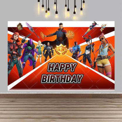 F-fortniteds Backdrop Poste  Boy Birthday Party Banner Kids  Birthday Cake Table Decor Party Supplies Photography Props Gift