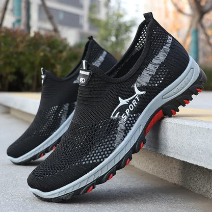 Letnie sneakersy męskie – sportowe buty męskie z siateczki, oddychające buty sportowe z płótna, lekkie sneakersy, tanie buty, wyprzedaż