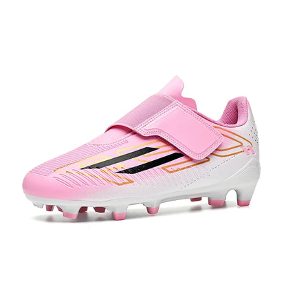 Chaussures de football professionnelles pour hommes, sans lacets, antidérapantes, pour jeunes, crampons FG/TF, entraînement sur terrain, crampons rapides pour le football.