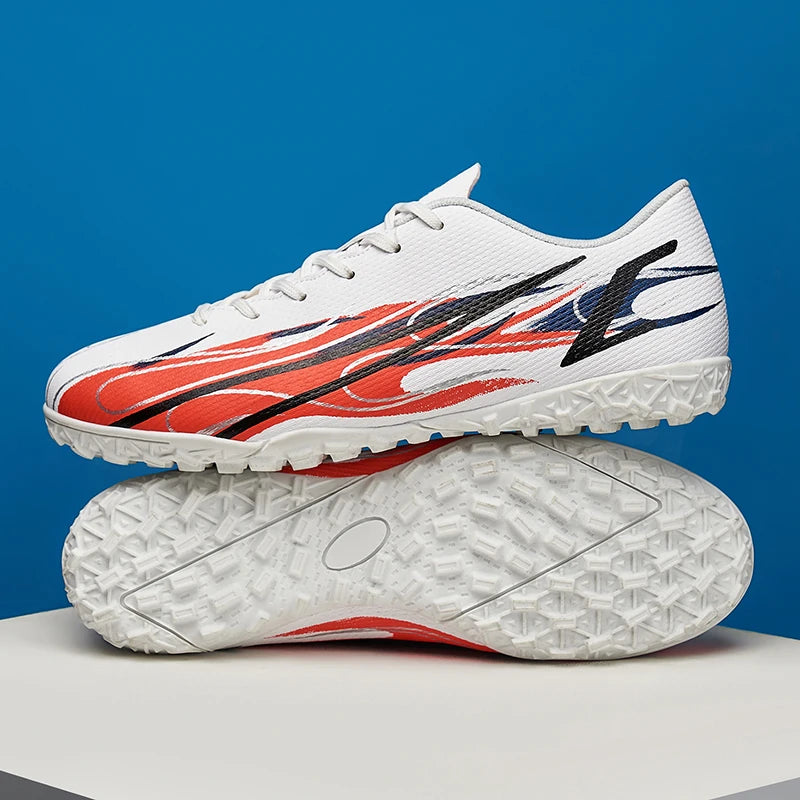 Scarpe da calcio da uomo taglie grandi 46 47 per allenamento e partite, erba sintetica TF, con tacchetti, calzature maschili internazionali