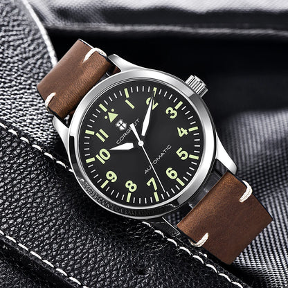 42mm Corgeut Sapphire miyota Watch Military Men Reloj Automatic Luxury Sport Design Clock Lume Leather Mechanical Wrist Watches