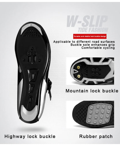 New Men's and Women's Bicycle Shoes,Outdoor Cycling Shoes,Three Functional Soles,Professional Training Shoes