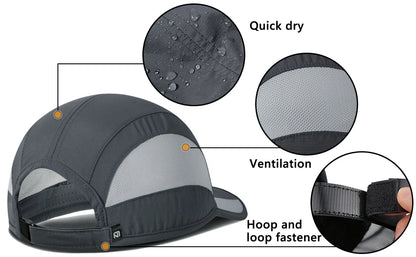 【GADIEMKENSD】 Unstructured Quick Dry Sports Cap Summer Sun Hat for Unisex UV Protection  Baseball Caps M37