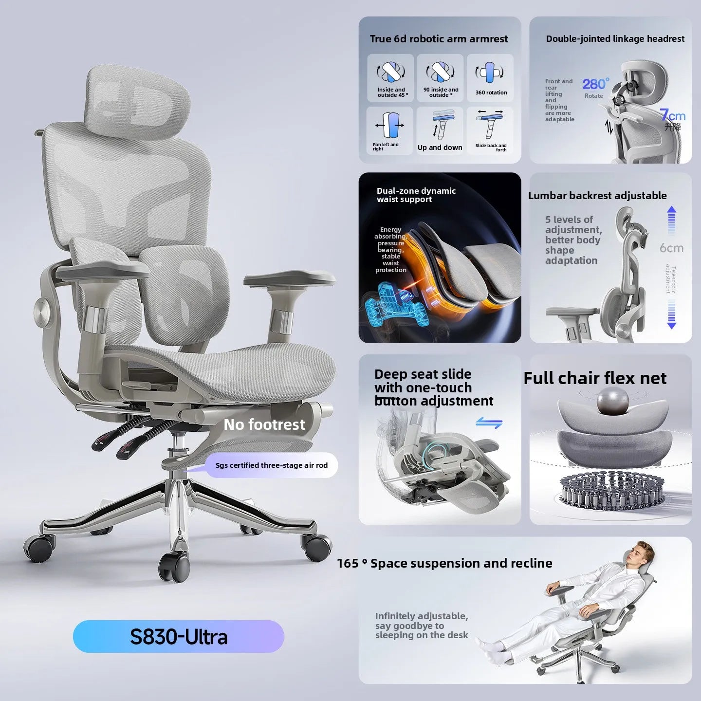 Stable Chair Lifting Waist Computer Chair Ergonomic Chair Office Chair Game Gaming Chair Waist Protection