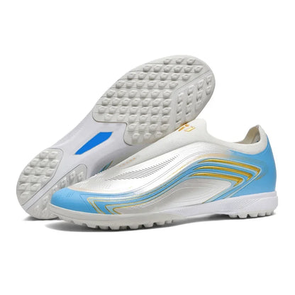 Chaussures de football pour hommes de haute qualité, sans lacets, à enfiler, crampons de football antidérapants pour terrain synthétique TF/FG, chaussures d'entraînement, Chuteira Campo F50