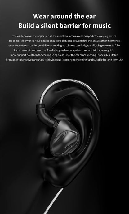 TRN Dolphin headphone10mm dual magnetic circuit dynamic driver Liquid metal Earphone