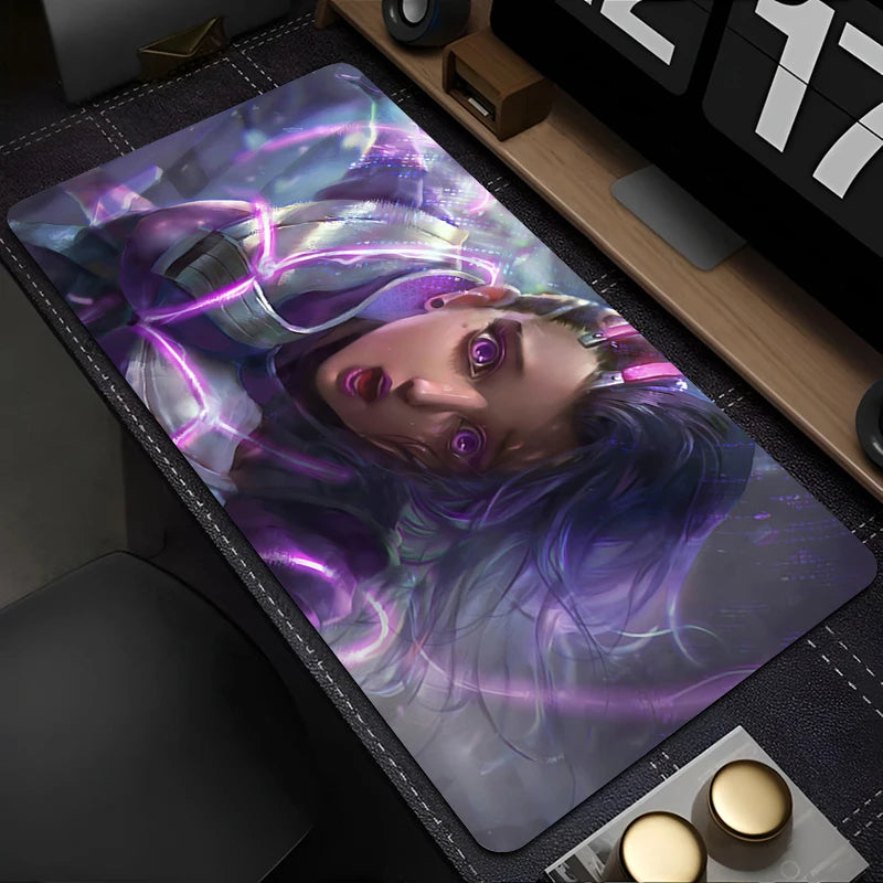 Tappetino mouse PC Overwatch Sombra sexy, tappetino per laptop viola kawaii con ragazza anime, tappetino per tastiera, accessori gaming, tappetino da scrivania per gamer