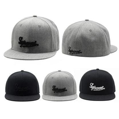 Cappellino da baseball ricamato, chiuso, aderente, modello New York, taglia Trucker, Bboy, da uomo, con visiera, stile hip hop, semplice, snapback, visiera piatta, Era