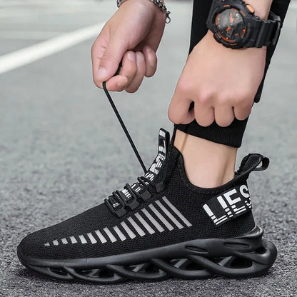 MAEDEF-Baskets confortables et décontractées en maille pour homme, chaussures de course respirantes à plateforme, de sport, de marche et de tennis
