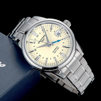 SEESTERN Men's Automatic Mechanical Wristwatch NH34 GMT Movement 10bar Waterproof Domed Sapphire Crystal Watch Limited S446 New
