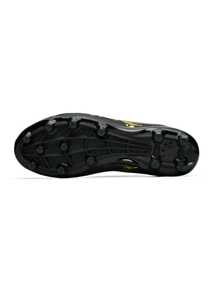 Chaussures de football pour adultes AG FG pour terrain ferme, crampons flexibles en PU à haute traction pour hommes, pour les matchs de football en extérieur et l'entraînement.