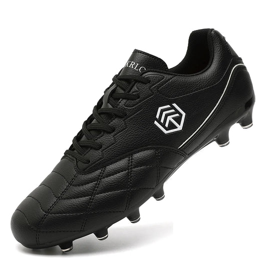 Men Long Spike Football Soccer Boots Outdoor Male Gym Training Sneakers Big Size Black White for Teenager Sports