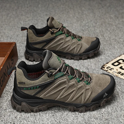HIKEUP Scarpe da trekking in pelle di alta qualità, resistenti, da outdoor sportivo, da uomo, con lacci, per escursionismo, arrampicata e caccia
